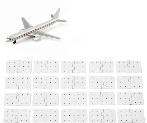 WGFOIP Mini Nylon Scharnier, 40 Stück RC-Flugzeugscharniere, Kunststoff-Flügelteile für Modellflugzeuge, RC-Scharniere, Ferngesteuerte Flugzeug-Kunststoffscharniere, Flügelteile für Modellflugzeuge