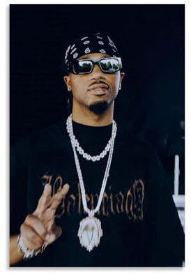 Metro Boomin Poster, Sängerposter, Leinwand, Wandkunst, dekorative Wohnkultur, Gemälde für Wohnzimmer, Schlafzimmer, 20 x 30 cm, ungerahmter Stil