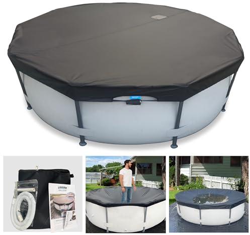 SIHAIAN Bâche de piscine ronde de 2,4 m avec drainage automatique pour piscine hors sol, installation facile, housse de protection ronde, idéale pour piscine solaire hydrophile et anti-poussière