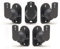 Techsol 50 Pack of Speaker Wall Mount Brackets (Black - Universal - Adjustable) for Book shelf speakers, surround sound speaker bracket, rear speaker mounts Bose, Sony, Panasonic, Samsung and More