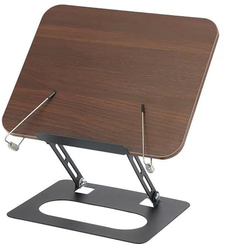 RoseFlower Leggio Libri Supporti per libri da cucina, porta libri regolabile con clip per pagine, supporto pieghevole per libri di testo/Tablet/Laptop/Spartito/iPad