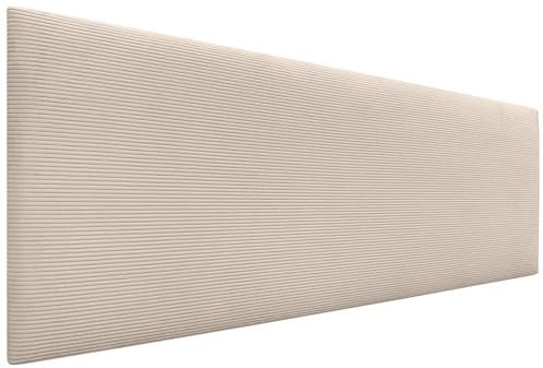 DHOME Kopfteil in unifarbenem Cord, hohe Qualität, modernes gepolstertes Kopfteil, Luxus-Bett, gepolstertes Schlafzimmer (Beige, 160 cm)