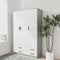 URBNLIVING Modern 3 Door 4 Drawer Wardrobe with Hanging Rail, Bedroom Furniture, Storage Shelf Clothes Organiser Stylish Design, Ample Storage Solution