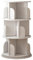 Btsunotr Drehbares Bücherregal 3/4/5/6-stufiges 360°-Bücherregal stehendes Bücherregal zur Aufbewahrung stapelbarer Bücherregal-Organizer Vitrinenschrank für Schlafzimmer Wohnzimmer(Weiß,40 * 97cm)