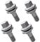 lcyen Lot de 4 écrous de verrouillage de roue de rechange, rondelle plate, M12 x 1,25, 17 hexagonaux, compatibles avec Citroën et Peugeot, haute qualité