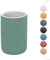 Portaspazzolini bagno da appoggio verde cannettato in ceramica soft touch, bicchiere multiuso o porta penne, SPRING