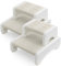 Onasti Tritthocker Kinder 2 Stufen, Robuster Hocker Zweistufiger Tritthocker, 2 in 1 Trennbar Tritthocker, für Badezimmer, Waschbecken und Toilette, Anti-Kipp und Anti-Rutsch (Grau-2 Packung)
