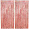 2 Stück Lametta Vorhang Rosegold, Glitzervorhang Lametta Rosegold, Glitzer Party Vorhang, Folien Fransen Hintergrund fur Party Deko Mädchen Geburtstagsdeko Hochzeit Festivals Bühnendekor Disco 1m x 2m