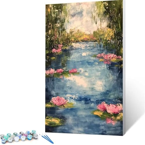 Malen Nach Zahlen Kinder ab 7 8 9 10 Jahre Mädchen Baum Malen Nach Zahlen Erwachsene Malen-Nach-Zahlen Spiele für Erwachsene, Paint by Numbers Geschenke für Frauen Zimmer Deko Blume 100 x 200 cm E/N-Y