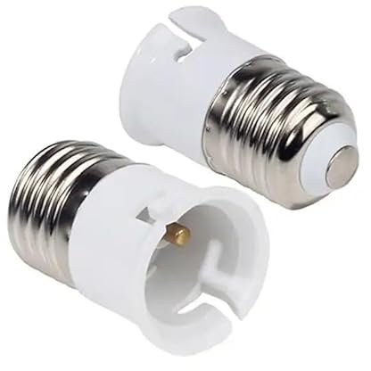 2 Pcs E27 to B22 Socket Converter, Screw to Bayonet Bulb Socket Convertor,Lamp Light Bulbs Holder convertor for LED/CFL