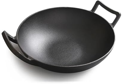 LCKKJHG wok in ghisa Diametro fondo piatto 36 cm