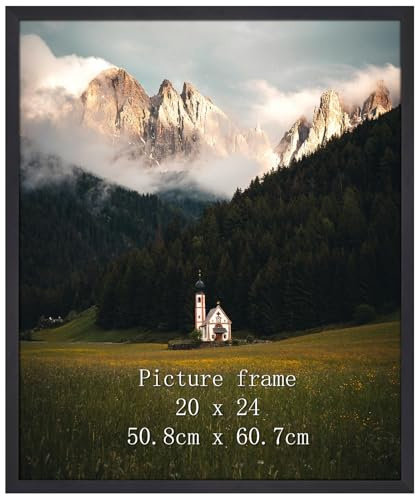 Giftgarden Schwarz Bilderrahmen 50x60 cm - Aluminium Rahmen | für Fotos, Zertifikate und Poster - Großer Fotorahmen für Wohnzimmer, Schlafzimmer, Arbeitszimmer