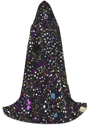 JBJGKHLP Kapuzenumhang mit Glitzer-Pailletten, Unisex, Cosplay, Kostüm, für Karneval, saisonale Feiern