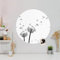 banjado® Magnettafel Ø 47cm Weiß/Magnetwand aus Metall/Magnetpinnwand als Memoboard Pinnwand Magnettafel Küche, Büro, Kinderzimmer inkl. 4 Magnete & Montageset - Motiv Pusteblume 2