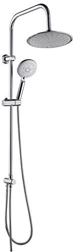 Waterful TEC330543 Colonna Doccia Jmbo con Deviatore a Pulsante Asta, Grigio, 22 mm x 105 cm