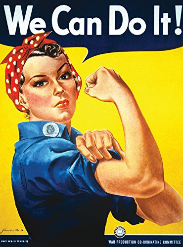 Palace Learning We Can Do It Poster - Rosie The Riveter - Westinghouse Girl - 2. Weltkrieg - laminiert (45,7 x 61 cm)