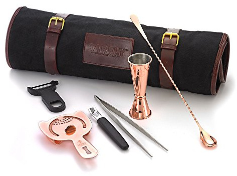 Barfly M37100CP Cocktail Set, 7-Piece Essentials, Copper