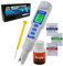 TEKCOPLUS 3 in 1 pH/EC/Temp Meter ATC Wasserdicht mit Wasser-Schwarz Wasser Qualität Multi-Parameter Tester Monitor Analyzer Test Kit für Hydroponik Aquarium Pools Trinkwasser Labor