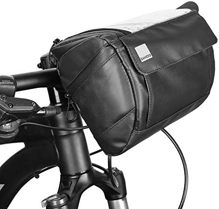 Do-cooler Fahrrad Lenkertasche multifunktional mit Transparentem PVC-Sichtfenster (15 * 12.2 cm) für Handy, Total 3L, wasserdichtes Material, 20 * 10.5 * 16cm (Farbe 2)