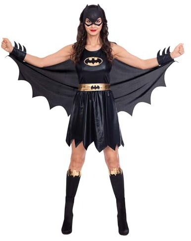 amscan 9906153 Ladies Classic Batgirl Warner Bros Fancy Dress Superhero Costume (UK Dress 6-8)
