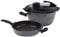 Stoneline® Smell Well Future - Set di 4 padella e pentola, ø ca. 24 cm, con coperchio in vetro multifunzione e cartuccia Smell Well, incl. set di ricarica
