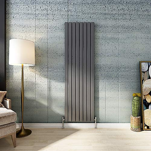 Acezanble∣Vertical Flat Panel Radiators Central Heating Anthracite Single Designer 1800x544mm