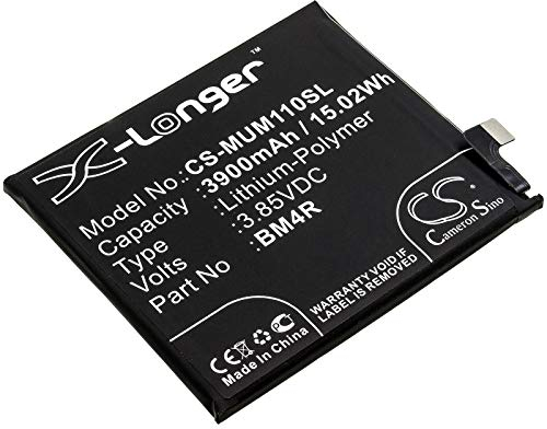 TECHTEK Batterie 3900mAh Compatible avec [Xiaomi] M2002J9E, M2002J9G, M2002J9R, M2002J9S, Mi 10 Lite, Mi 10 Lite 5G, Youth remplace BM4R