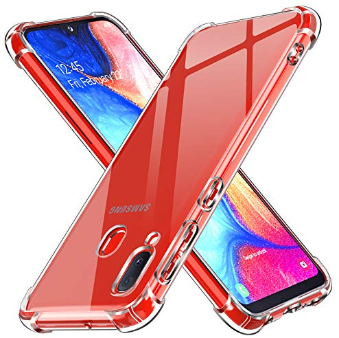 ivoler Klar Silikon Hülle für Samsung Galaxy A20e / A20 e mit Stoßfest Schutzecken, Dünne Weiche Transparent Schutzhülle Flexible TPU Durchsichtige Handyhülle Kratzfest Case Cover