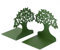 Baroni Home Buchstützen, Buchstützen für Regal, Buchstützen für Büro, Schule, Schlafzimmer, Wohnzimmer, Modell: Baum, Farbe Grün, Größe 15 x 6 x 16 cm (2 Stück)