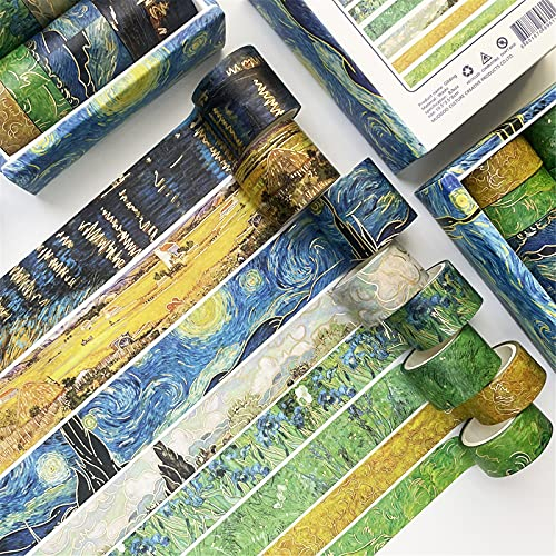 EXQULEG 8 Rollen Washi Tape Set, Dekoratives Klebeband, DIY Papier Tape, Masking Tape Klebebänder Set für Karten und Scrapbooking DIY Handwerk
