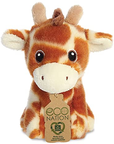 Aurora World Aurora, 35068, Eco Nation Mini Giraffe, 13cm, Plüsch, Braun
