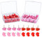 Herz Push Pins Niedliche Karte Pins Herzförmige Reißnägel Dekorative Wand Reißzwecke für DIY-Fotos Schule Büro Korktafeln und Pinnwand 2 Boxen 100 Stück (Rosa und Rot)