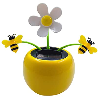 Luckxing Wobble Figure Flower, 1 Piece Solar Dancing Flower Solar Flower Wobble Figure Solar Dancing Flower Wobble Figure Solar Powered Wobble Flower for Car Home or