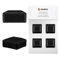 EMFA Capuchon pour Poteau carré 70x70 mm Noir 4 pièces Chapeau de clôture Tube Plastique 7x7 cm