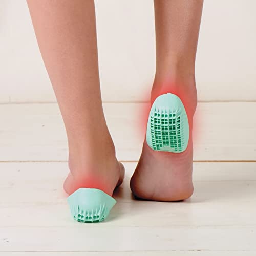 Tuli's Sport Gel-Fersenpolster – Thermoplastische Einlagen mit Mehrschichtdesign für bessere Stoßdämpfung - Fersensporn, Plantarfasziitis, Achillessehne, Schienbein - S