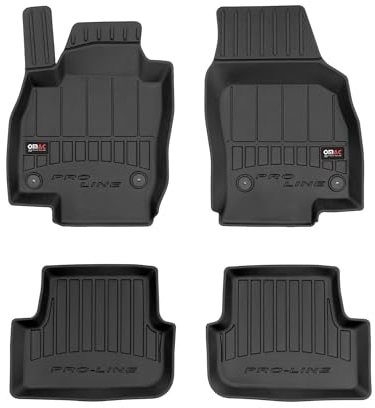 OMAC Gummi Fußmatten für VW Polo 2017-2025 Premium TPE 3D Automatten Schwarz 4X
