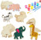 YIEUR 20 Stück Tier Holz Bastel Set Bemalen, Kindergeburtstag Holz Scheiben Basteln Kinder，Holzscheiben Tier zum Bemalen für Kinder Handwerk Hochzeiten Dekoration (tier)