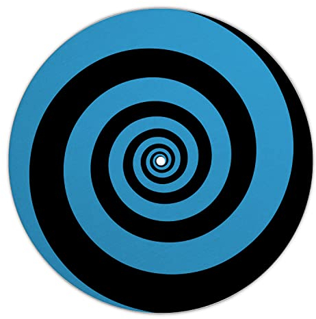 Next Ferry - Slipmat - Spirale blau - Plattenspieler Matte aus Filz - Slipmats für Dj's - Plattentellerauflage für alle Plattenspieler Turntables - gedruckt in Deutschland