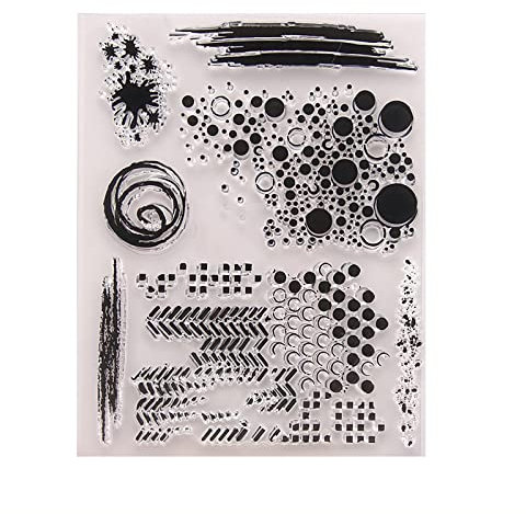 Qoiseys Kreis-Punkt-Stempel für Kartenherstellung, Gummistempel für DIY-Scrapbooking, Fotoalbum, Prägepapier, Basteldekoration