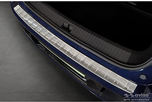 Avisa Edelstahl Heckstoßstangenschutz kompatibel mit Renault Megane E-Tech 2022- 'Ribs'