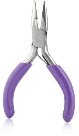 GOLD DEER 3 Inches Mini Long Nose Pliers with Cutter Chain Nose Pliers Mini Precision Long Nose Pocket Plier Jewelry Pliers for DIY Jewelry Wire Bending Straightening Ring Fixing Cutting Soft Wires