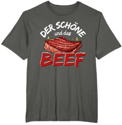 Grillen BBQ Smoken Steak Outfit Grillmeister - Der Schöne und das Beef - Grillen Fleischliebhaber Barbecue T-Shirt Schwarz S