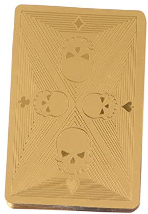 TOYANDONA Pokerkarte Aus Papier -Spielkarten Partykram 52 Deck Kartenspielen Leuchtender Schürhaken Zubehör Für Pokerpartys Leere Schallplatten Vinyl Scheinen Gold Blatt Schachbrett
