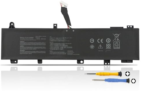 K KYUER 90Wh C41N1906-1(Long cable) Laptop Batteria per ASUS TUF Gaming A15 A17 FA506 FA506IV FA706 FA706IC FA706ICB FA706IU FA506Q FA506QR FA506QM FA506QE FA706Q FA706QR FA706QM FA706QE FX706 FX706IU