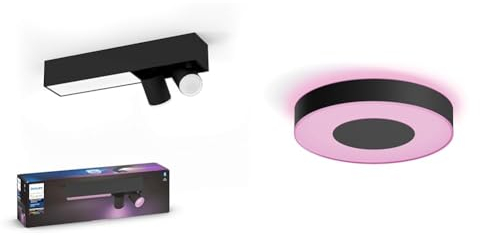 Philips Hue White & Color Ambiance LED 2er Spotleuchte Centris & White & Color Ambiance Infuse Deckenleuchte L (3.700 lm)
