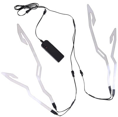 Huamengyuan Motorrad Helm EL Licht Motorrad Helm Licht Streifen Riding Signal Helm Lichtleiste Wasserdichtes Motorrad Licht Streifen LED Aufkleber Motorrad Helm