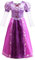 Lito Angels Deguisement Robe Princesse Raiponce Costume pour Enfant Fille Taille 9-10 ans, Violet