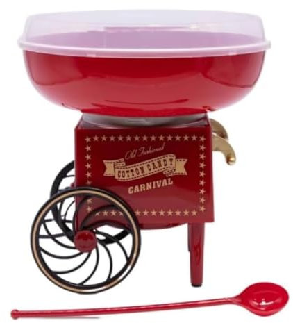 Marco Paul Candy Floss Machine 500W Retro Cart Style Cotton Candy Maker Machine for Kids & Adults Candy Floss Maker Kitchen Appliance for Birthday Party Cotton Candy Machine Christmas Gifts