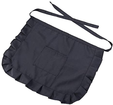 HOLIDYOYO Grembiule Da Cucina Donna Mezza Vita in Pizzo Con Tasca Costume Cameriera Elegante Per Festa e Lavoro in Ristorante Bianco Raffinato e Pratico