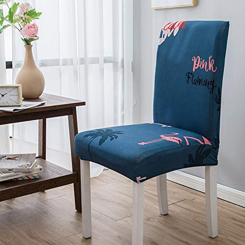 Stuhlhussen 4er Set Blaue Blüten Stuhlhussen Schwingstühle,Stretch Stuhlbezug,Waschbarer Polyester Esszimmer Stühle, Abnehmbarer Stuhlüberzüge,Universal Stühle Schutz Dekoration